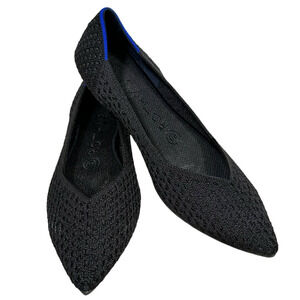 Rothy's The Point Pointed Toe Flats Black Women 6.5